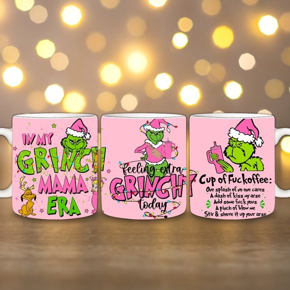 15oz Grinch Christmas 3D Coffee Mug Ceramic Cup - Picture 2 of 2